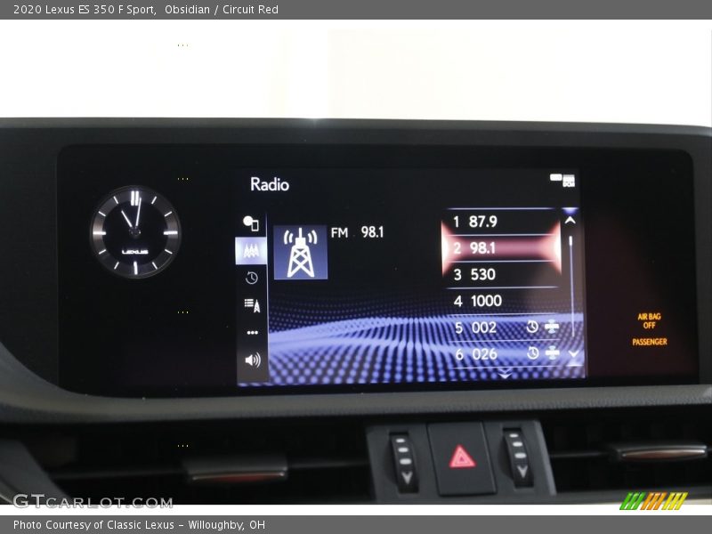 Obsidian / Circuit Red 2020 Lexus ES 350 F Sport