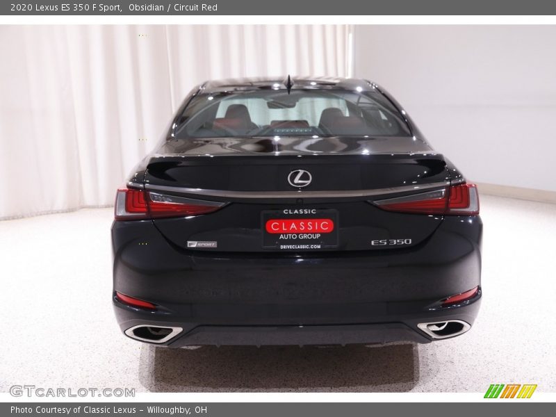 Obsidian / Circuit Red 2020 Lexus ES 350 F Sport