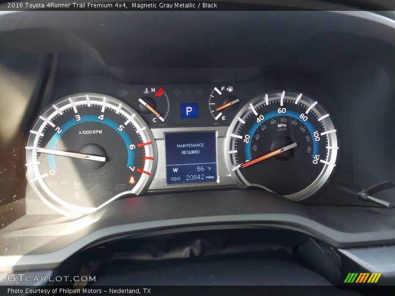 Magnetic Gray Metallic / Black 2016 Toyota 4Runner Trail Premium 4x4