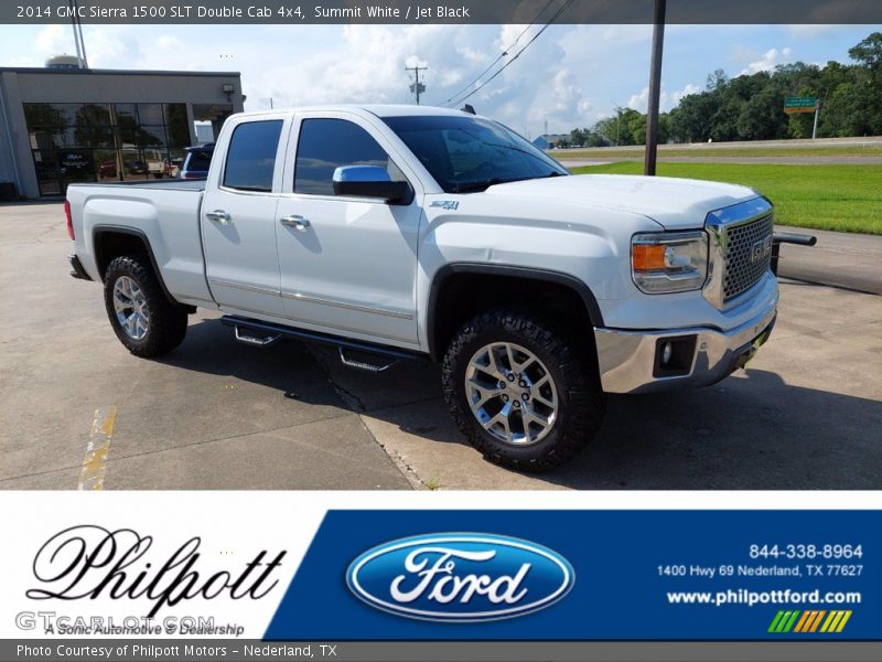Summit White / Jet Black 2014 GMC Sierra 1500 SLT Double Cab 4x4