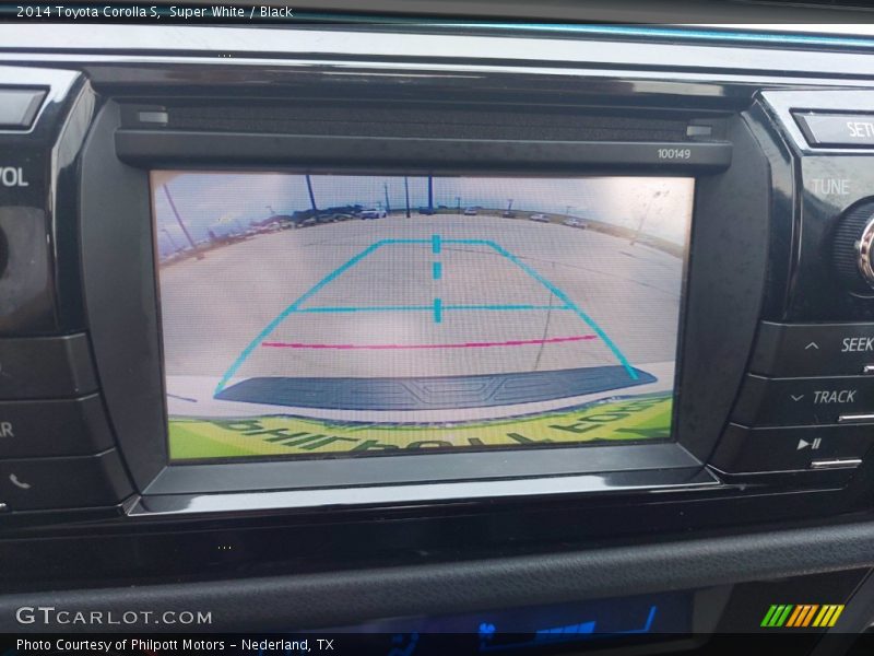 Super White / Black 2014 Toyota Corolla S