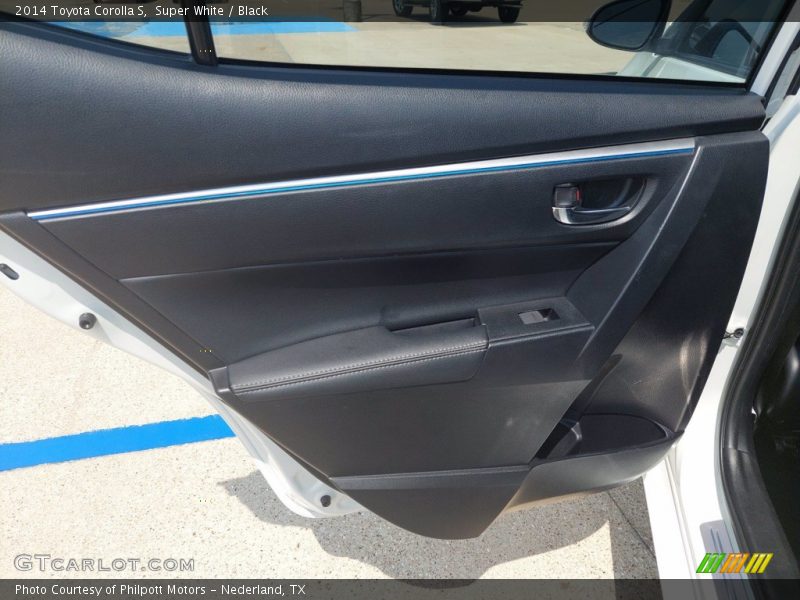 Super White / Black 2014 Toyota Corolla S