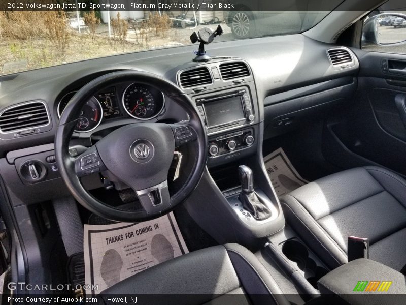 Platinum Gray Metallic / Titan Black 2012 Volkswagen Jetta TDI SportWagen