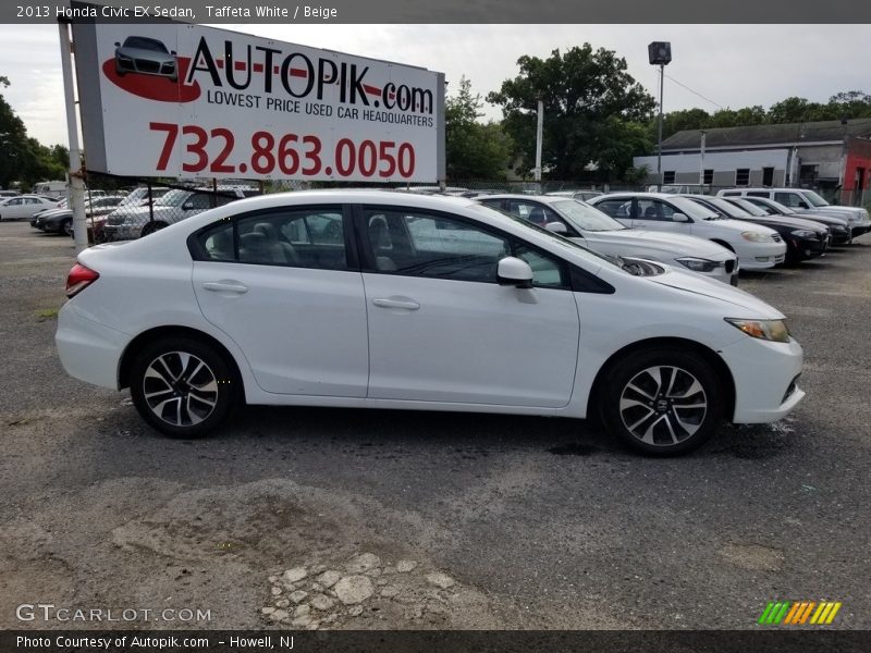 Taffeta White / Beige 2013 Honda Civic EX Sedan
