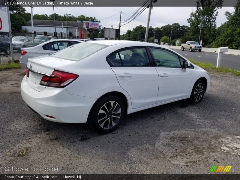 Taffeta White / Beige 2013 Honda Civic EX Sedan