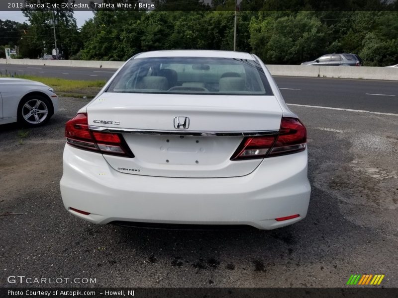 Taffeta White / Beige 2013 Honda Civic EX Sedan
