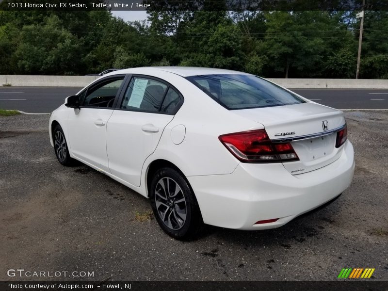Taffeta White / Beige 2013 Honda Civic EX Sedan