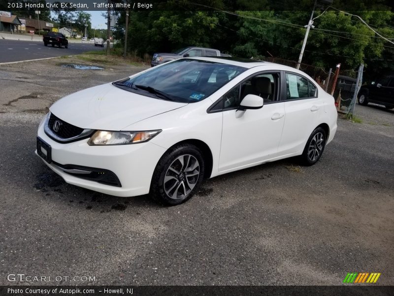Taffeta White / Beige 2013 Honda Civic EX Sedan