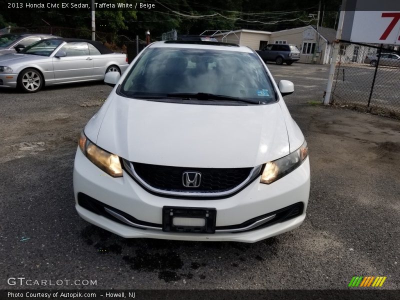 Taffeta White / Beige 2013 Honda Civic EX Sedan