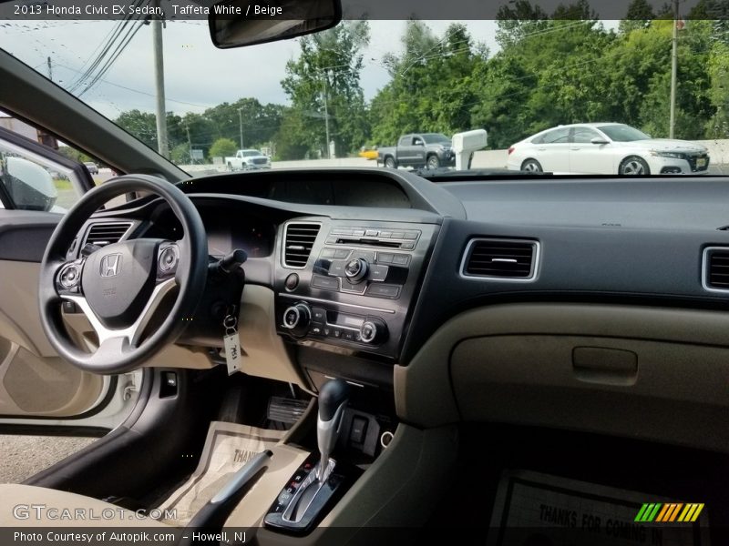 Taffeta White / Beige 2013 Honda Civic EX Sedan