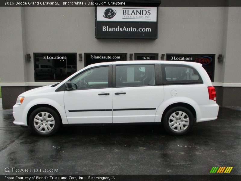 Bright White / Black/Light Graystone 2016 Dodge Grand Caravan SE