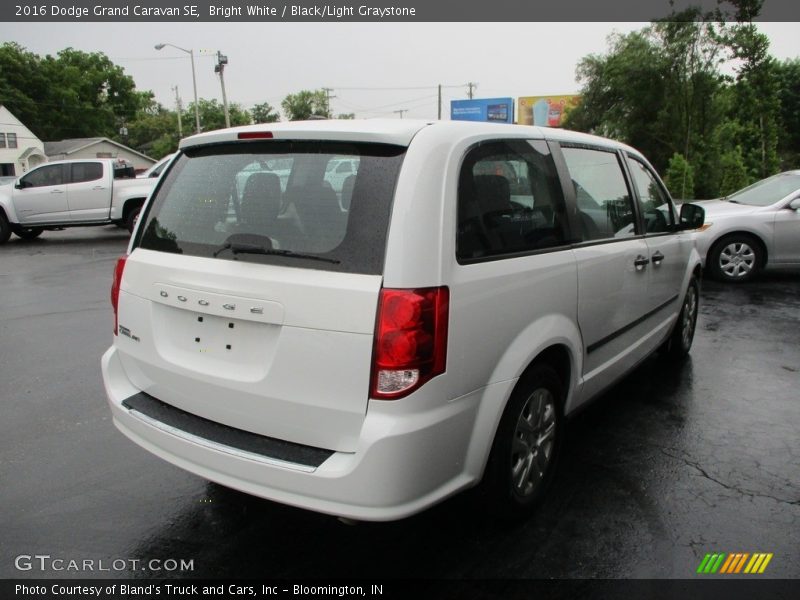 Bright White / Black/Light Graystone 2016 Dodge Grand Caravan SE