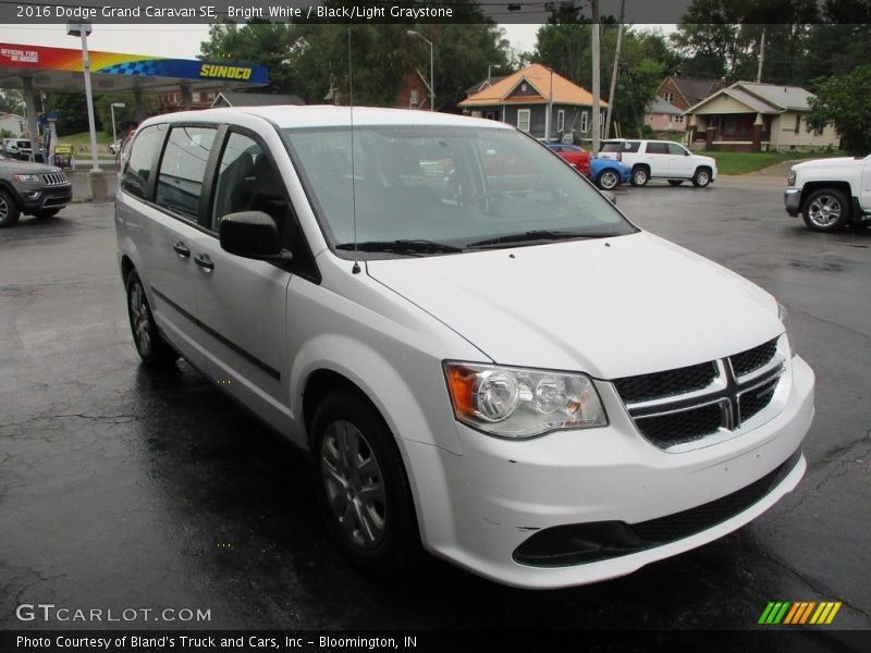 Bright White / Black/Light Graystone 2016 Dodge Grand Caravan SE