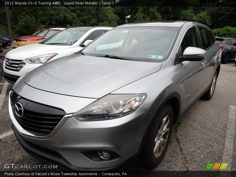 Liquid Silver Metallic / Sand 2013 Mazda CX-9 Touring AWD