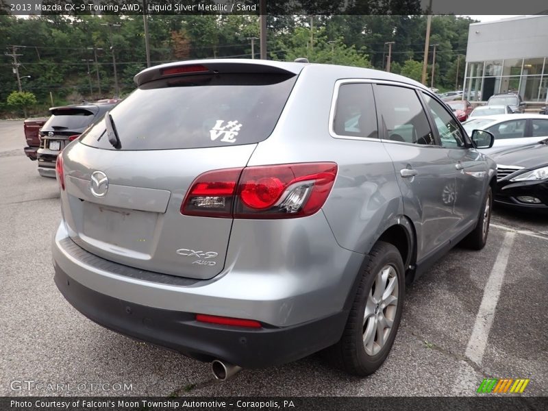 Liquid Silver Metallic / Sand 2013 Mazda CX-9 Touring AWD