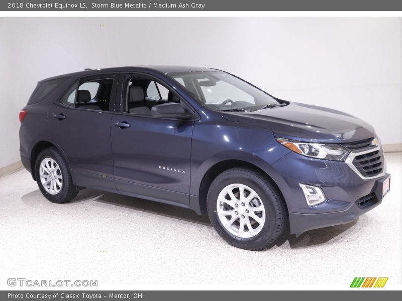 Storm Blue Metallic / Medium Ash Gray 2018 Chevrolet Equinox LS