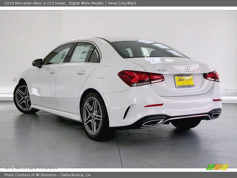 Digital White Metallic / Neva Grey/Black 2019 Mercedes-Benz A 220 Sedan