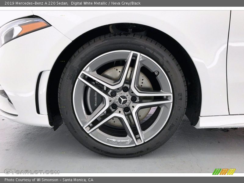 Digital White Metallic / Neva Grey/Black 2019 Mercedes-Benz A 220 Sedan