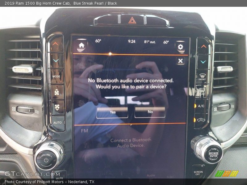 Blue Streak Pearl / Black 2019 Ram 1500 Big Horn Crew Cab