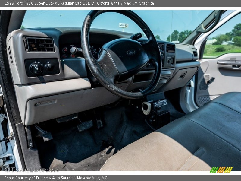 Oxford White / Medium Graphite 1999 Ford F350 Super Duty XL Regular Cab Dually