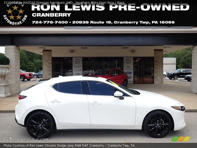 Snowflake White Pearl Mica / Black 2020 Mazda MAZDA3 Premium Hatchback AWD