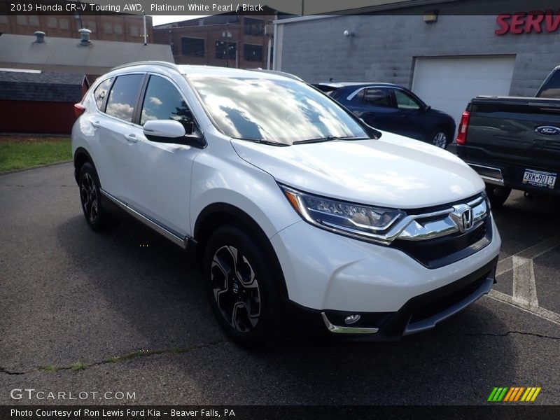 Platinum White Pearl / Black 2019 Honda CR-V Touring AWD