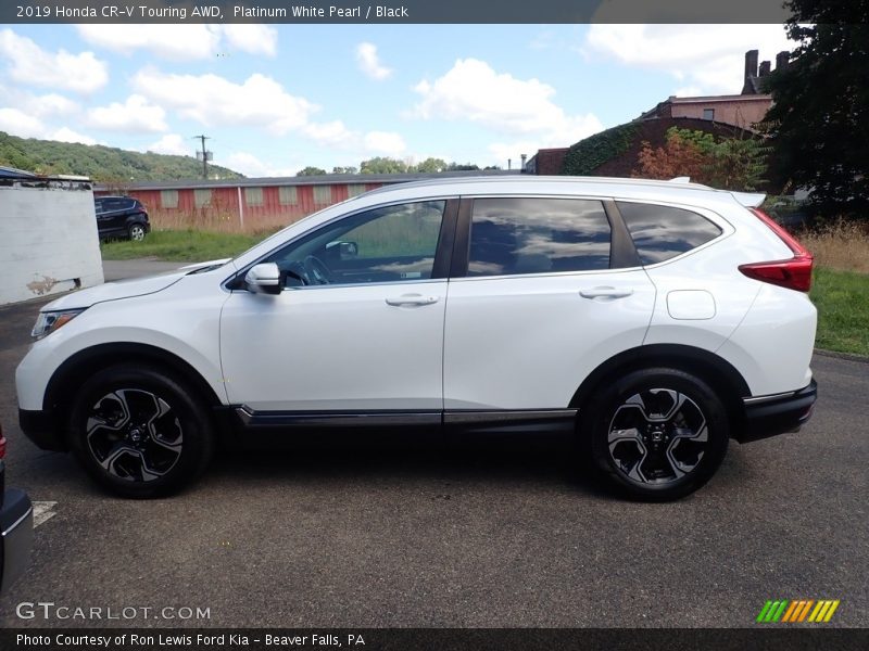Platinum White Pearl / Black 2019 Honda CR-V Touring AWD