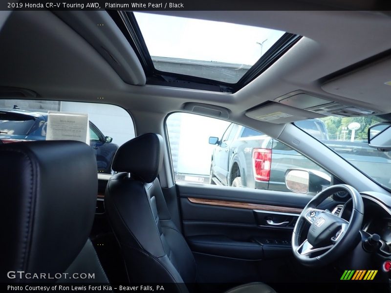 Platinum White Pearl / Black 2019 Honda CR-V Touring AWD