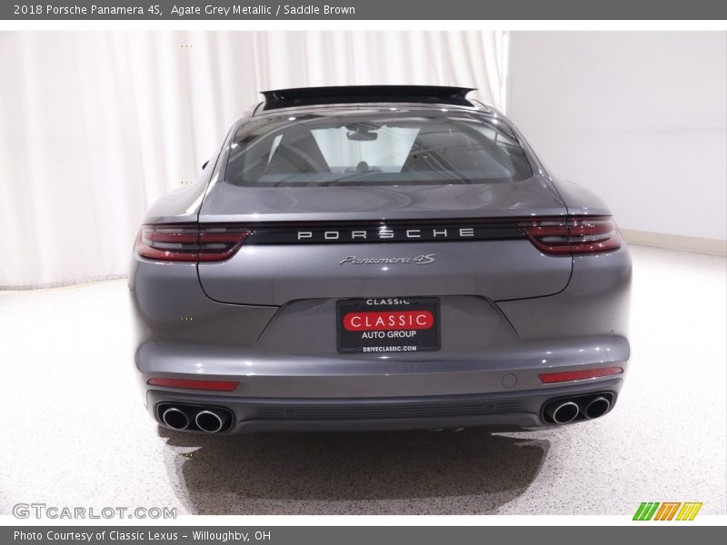 Agate Grey Metallic / Saddle Brown 2018 Porsche Panamera 4S