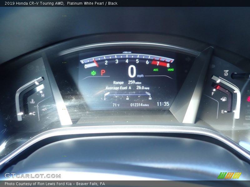 Platinum White Pearl / Black 2019 Honda CR-V Touring AWD