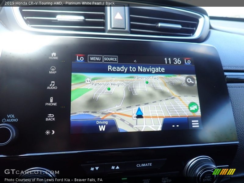 Platinum White Pearl / Black 2019 Honda CR-V Touring AWD