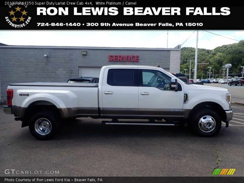 White Platinum / Camel 2019 Ford F350 Super Duty Lariat Crew Cab 4x4