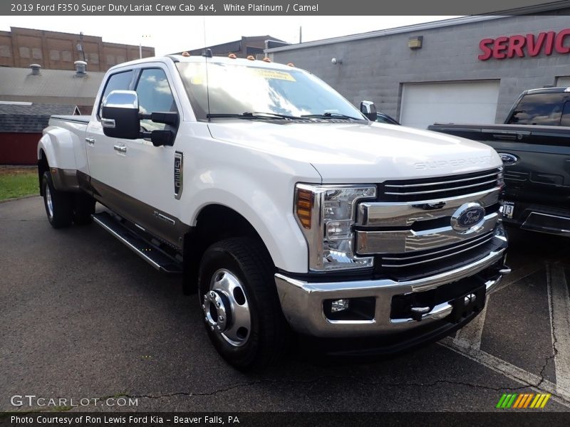 White Platinum / Camel 2019 Ford F350 Super Duty Lariat Crew Cab 4x4