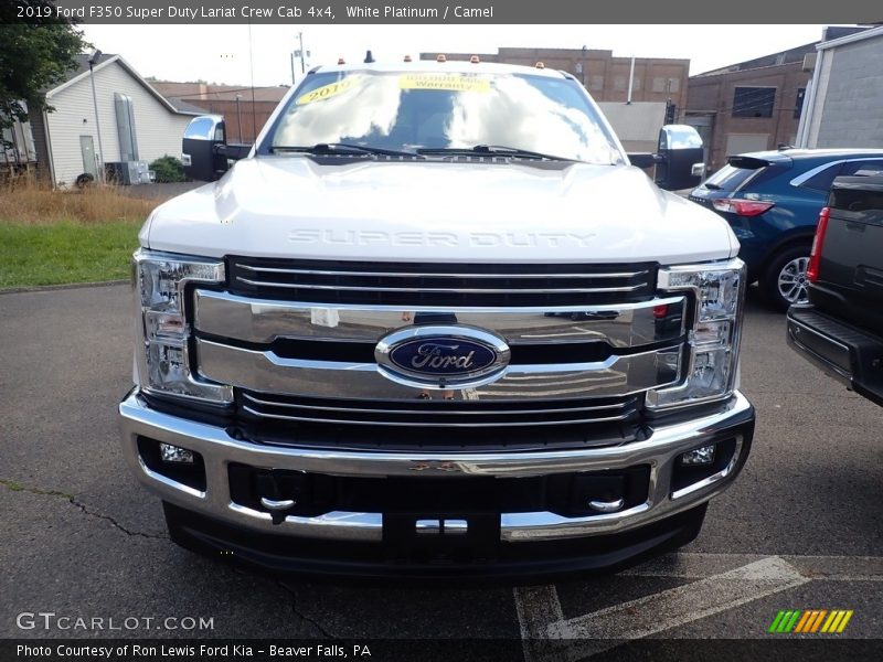 White Platinum / Camel 2019 Ford F350 Super Duty Lariat Crew Cab 4x4