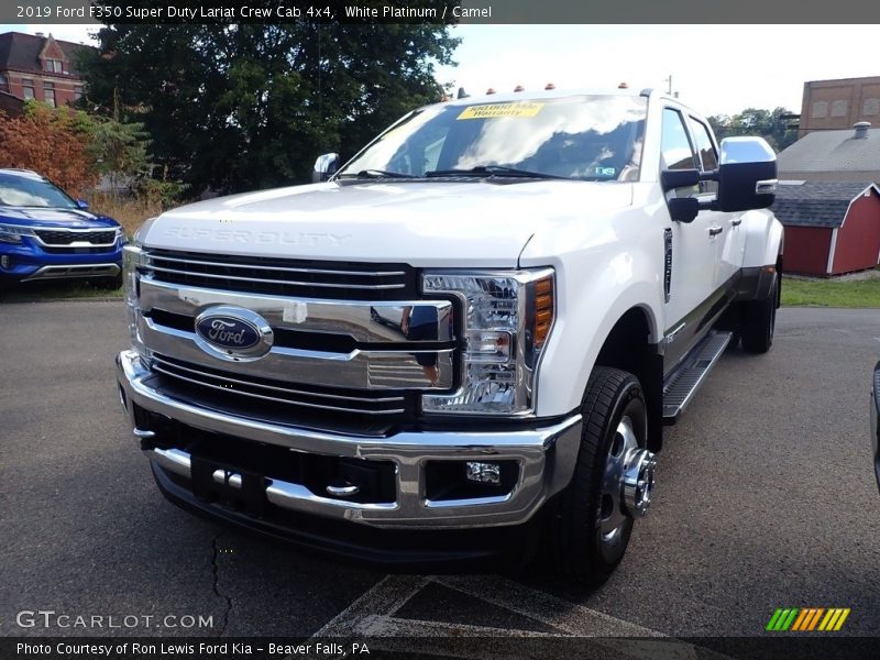 White Platinum / Camel 2019 Ford F350 Super Duty Lariat Crew Cab 4x4