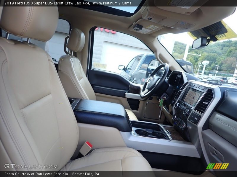White Platinum / Camel 2019 Ford F350 Super Duty Lariat Crew Cab 4x4