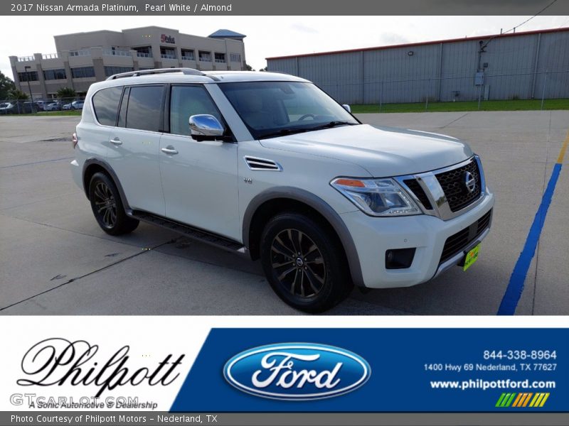 Pearl White / Almond 2017 Nissan Armada Platinum