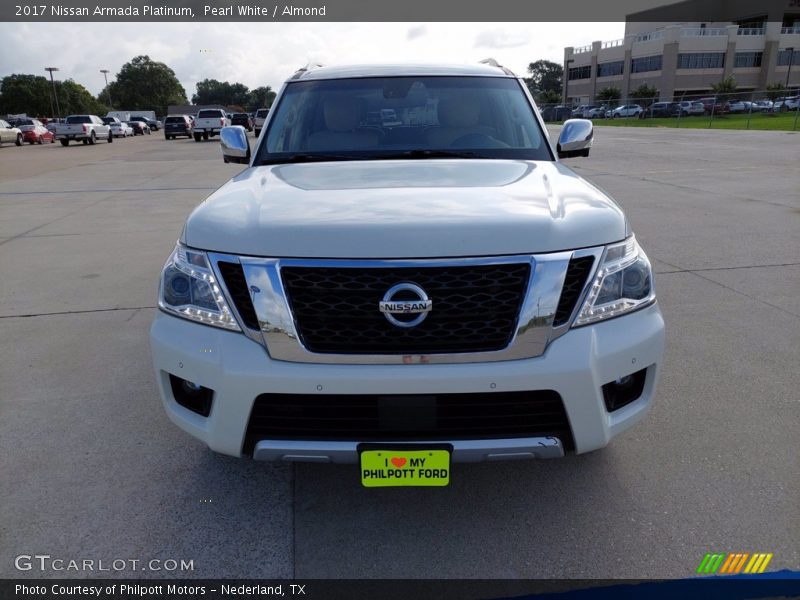 Pearl White / Almond 2017 Nissan Armada Platinum