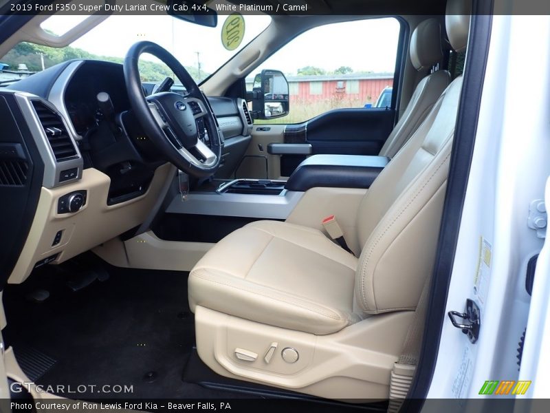 White Platinum / Camel 2019 Ford F350 Super Duty Lariat Crew Cab 4x4