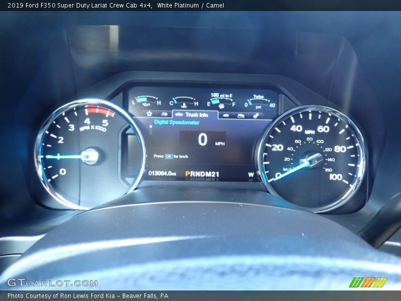 White Platinum / Camel 2019 Ford F350 Super Duty Lariat Crew Cab 4x4