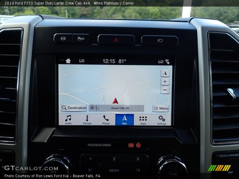 White Platinum / Camel 2019 Ford F350 Super Duty Lariat Crew Cab 4x4