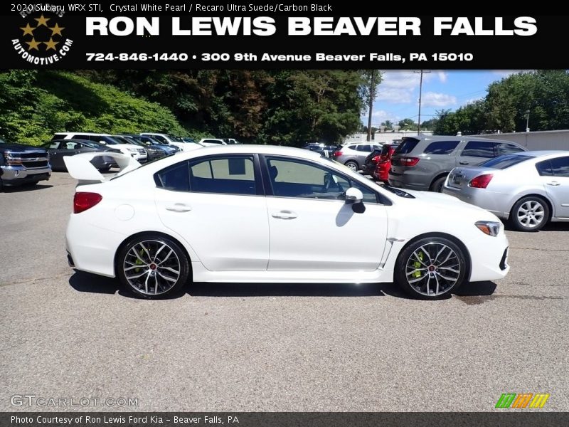 Crystal White Pearl / Recaro Ultra Suede/Carbon Black 2020 Subaru WRX STI