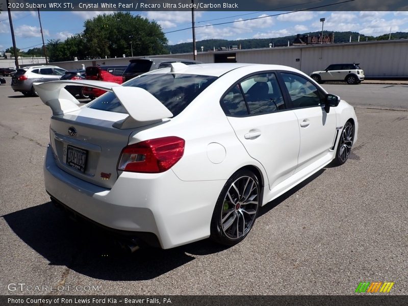 Crystal White Pearl / Recaro Ultra Suede/Carbon Black 2020 Subaru WRX STI