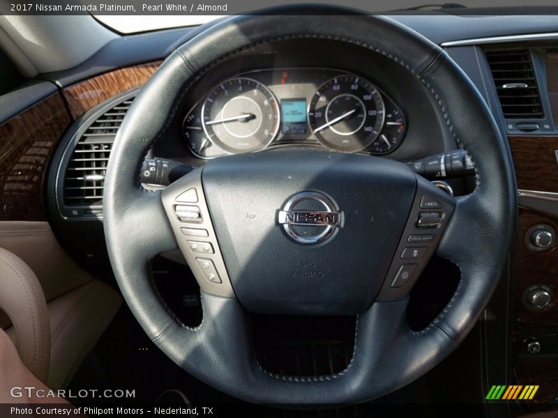 Pearl White / Almond 2017 Nissan Armada Platinum