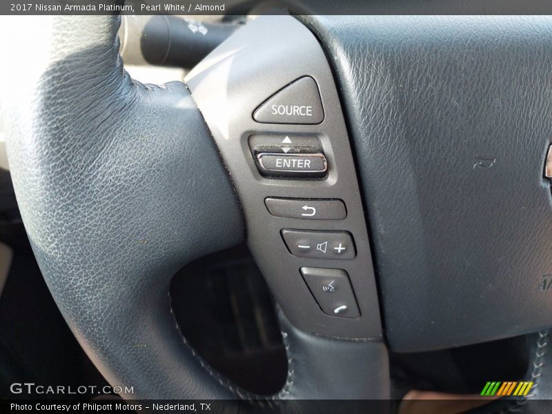Pearl White / Almond 2017 Nissan Armada Platinum