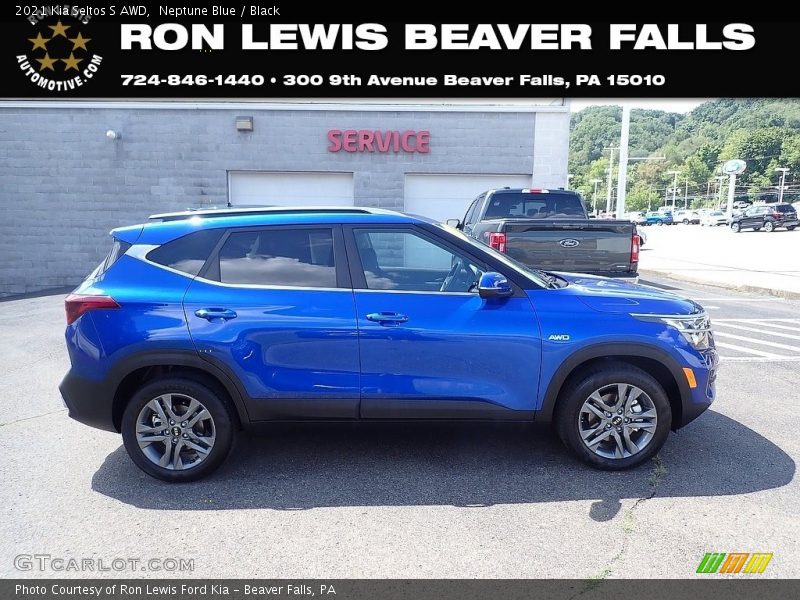 Neptune Blue / Black 2021 Kia Seltos S AWD