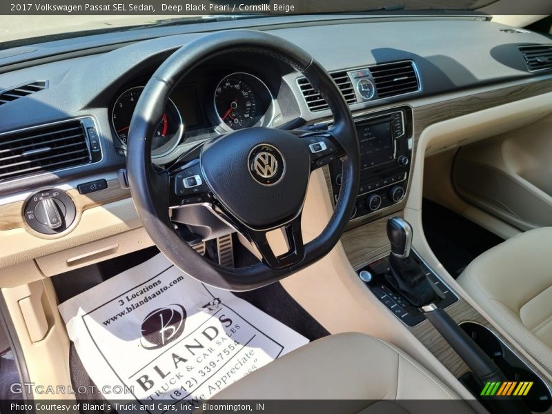 Deep Black Pearl / Cornsilk Beige 2017 Volkswagen Passat SEL Sedan