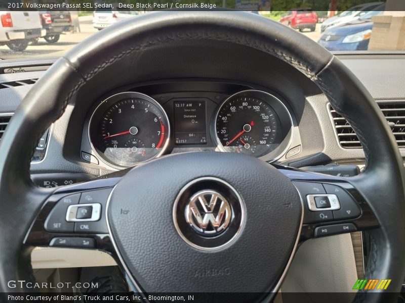 Deep Black Pearl / Cornsilk Beige 2017 Volkswagen Passat SEL Sedan