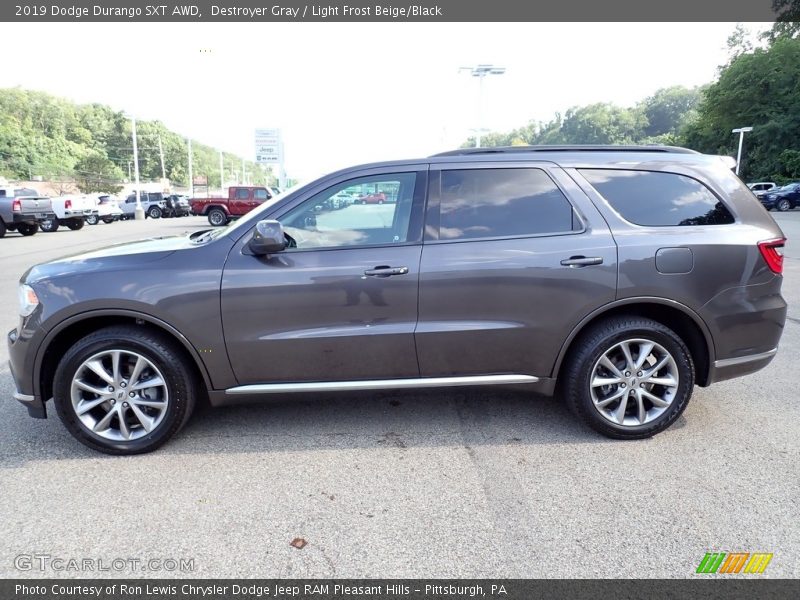 Destroyer Gray / Light Frost Beige/Black 2019 Dodge Durango SXT AWD