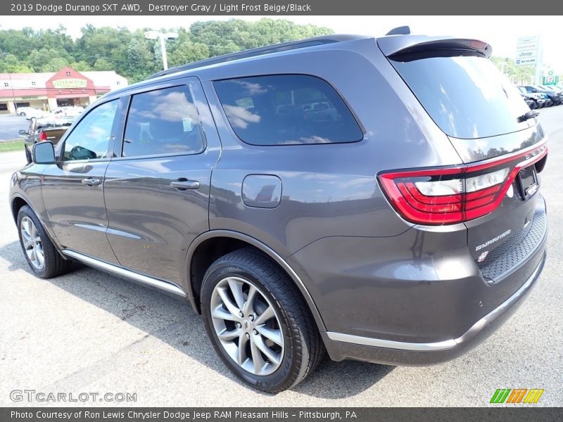 Destroyer Gray / Light Frost Beige/Black 2019 Dodge Durango SXT AWD